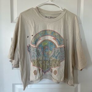 Van Halen Oversized Cropped Graphic Tee